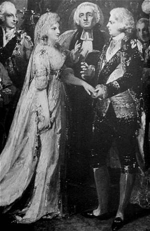 queen elizabeth wedding dress. The wedding of George [IV]